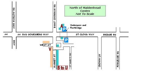 Schematic Street Plan of Maidenhead Centre North